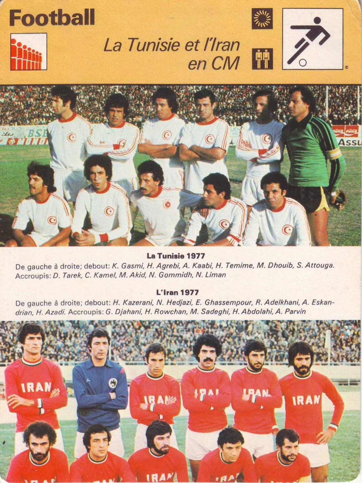 Football Yesterday & Today Tunisie et Iran en Coupe du Monde (Fiche