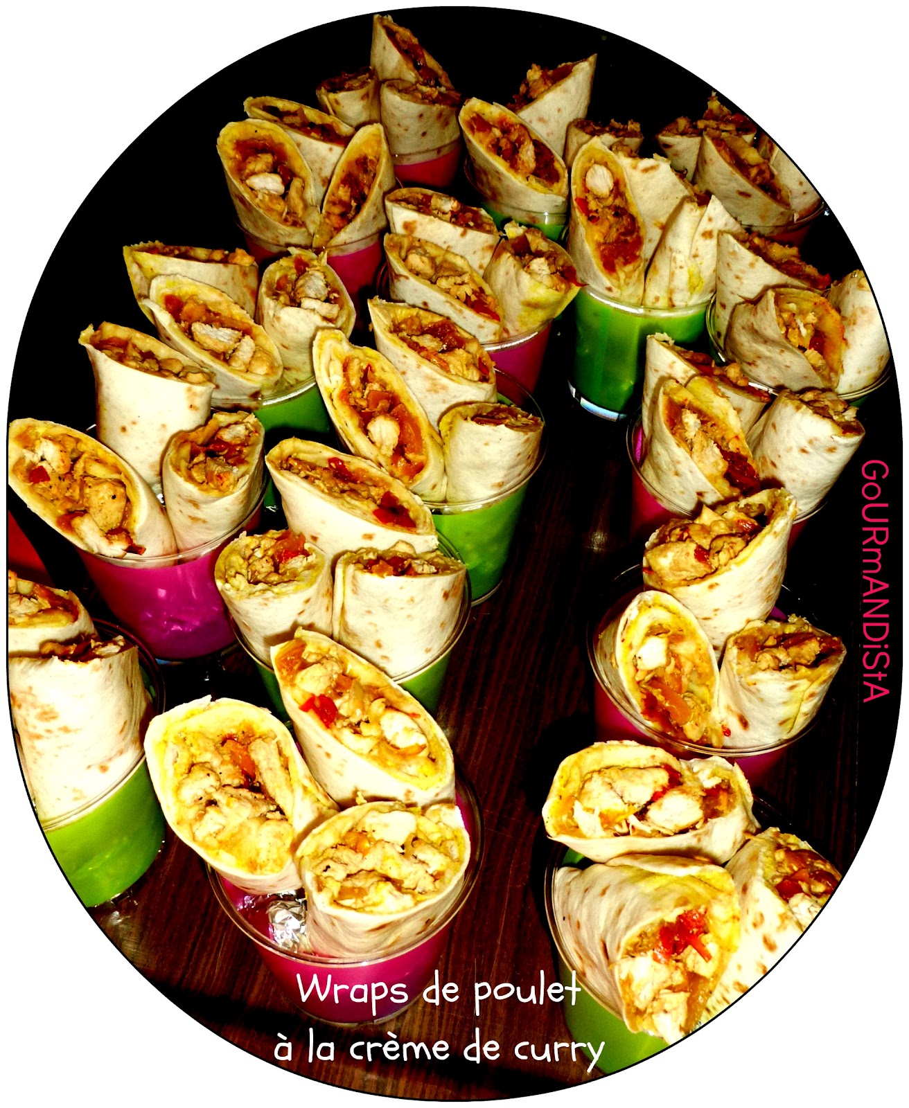 Wraps de poulet à la crème de curry