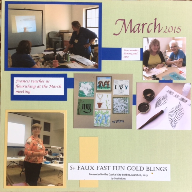 Waco Calligraphy Guild 2015 Scrapbook