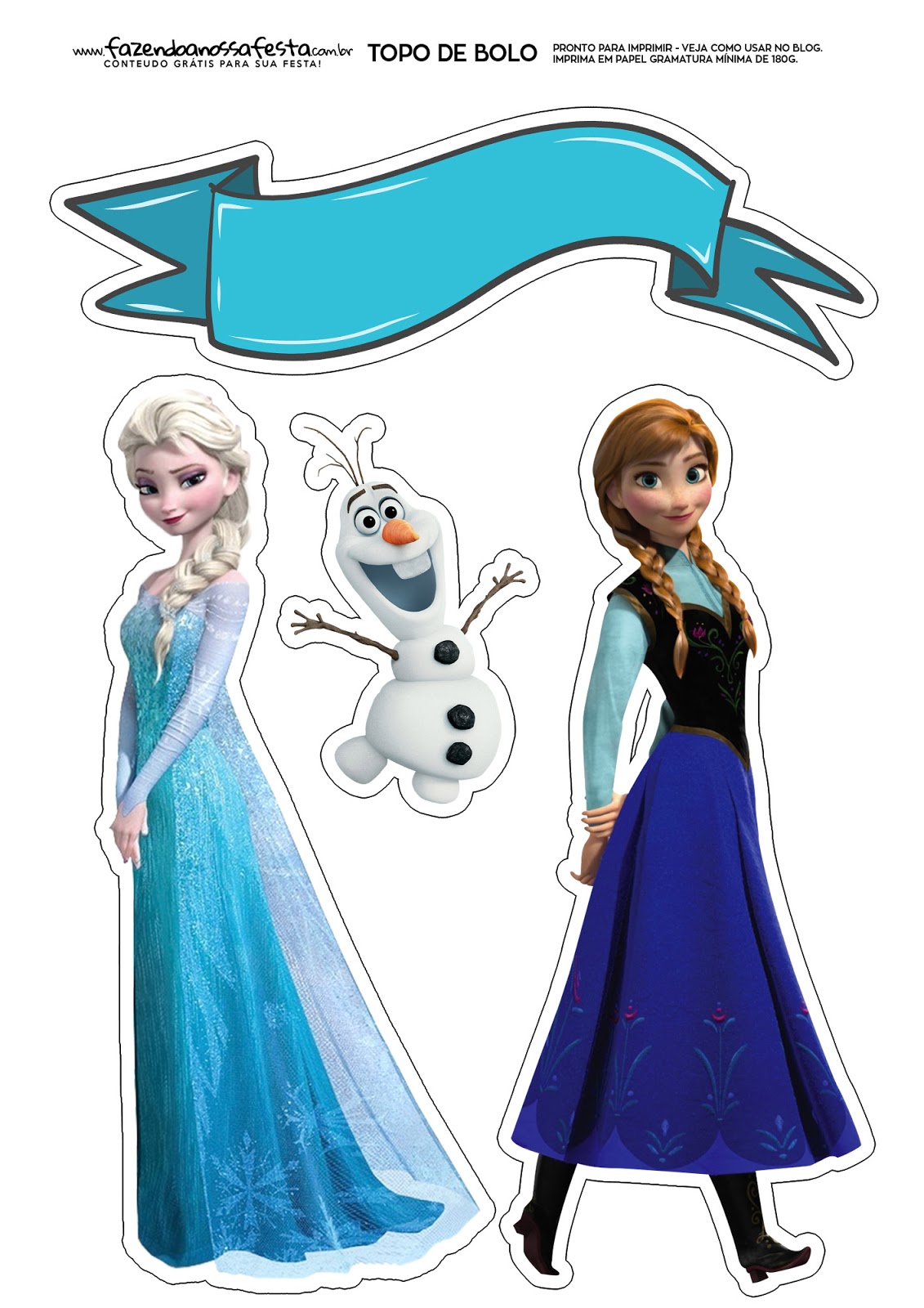 mero Surtido estafador Elsa, Anna y Olaf de Frozen: Toppers para Tartas, Tortas, Pasteles,  Bizcochos o Cakes para Imprimir Gratis. - Ideas y material gratis para  fiestas y celebraciones Oh My Fiesta!