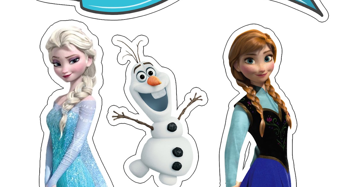 Anna and Elsa of Frozen Free Printable Cake Toppers. Oh My Fiesta! in