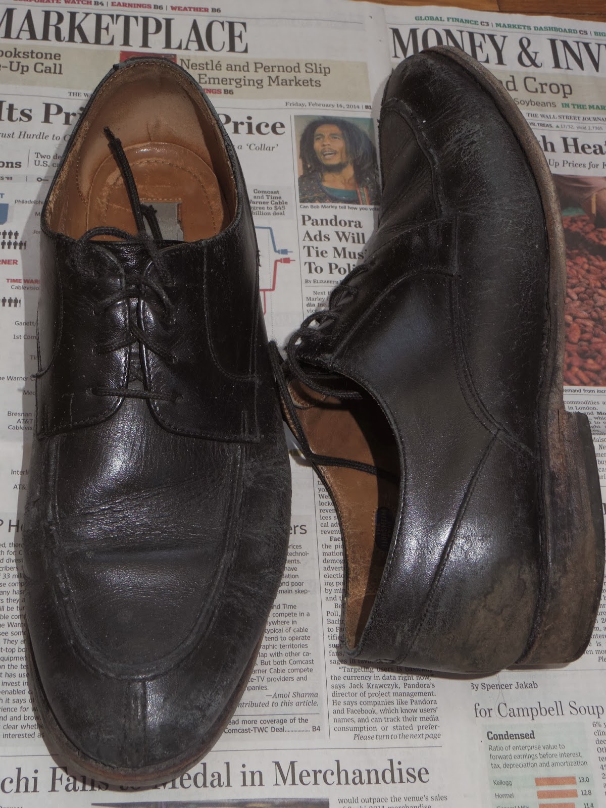 polish new shoes