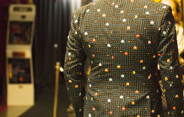 Pac-man jacket worn by Gerard Van de Sanden at the Dutch Pinball Museum