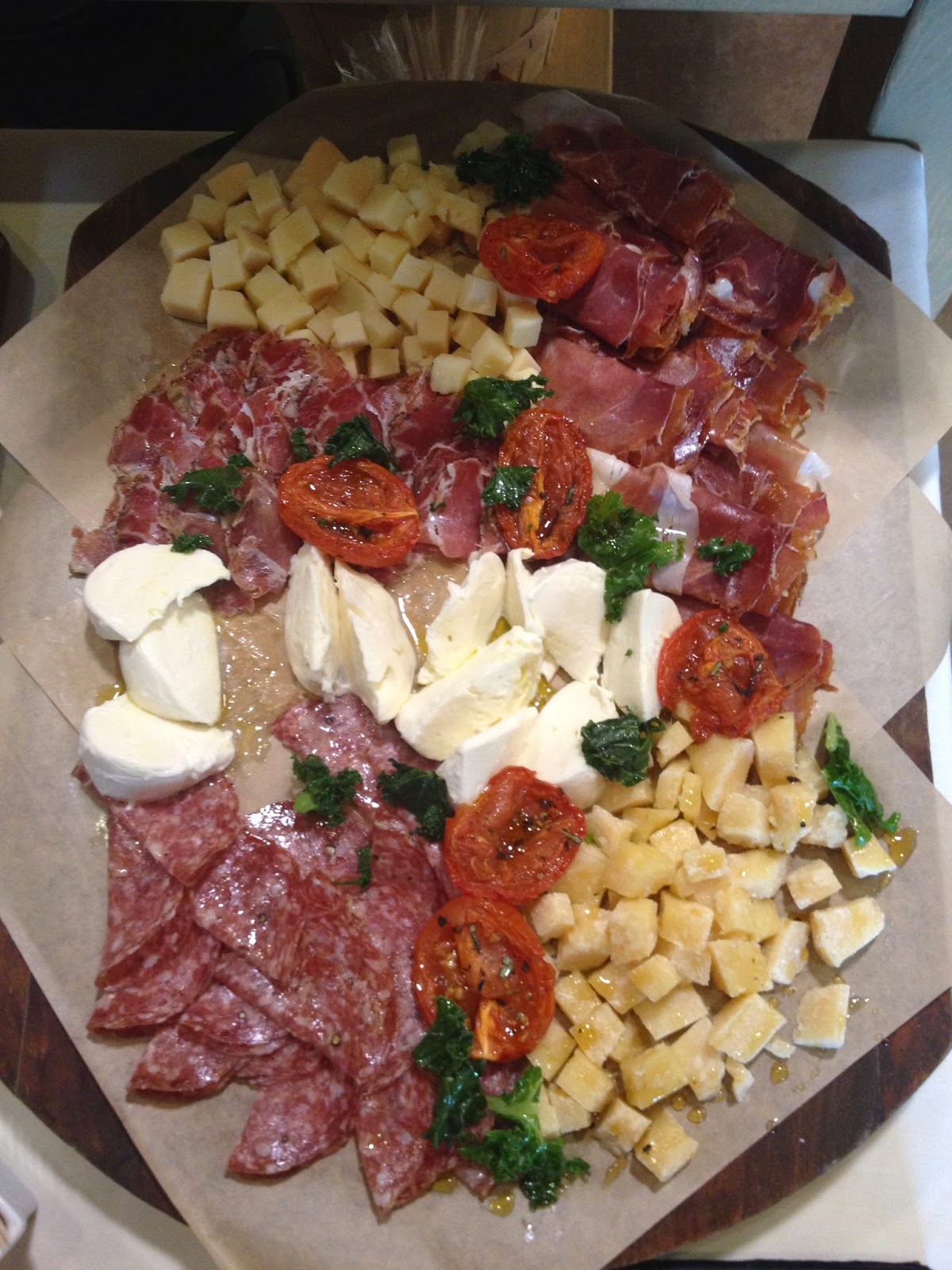 Antipasti served with sicilian wines