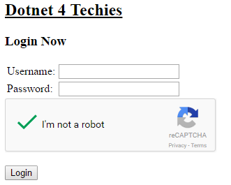 reCAPTCHA widget and verify reCAPTCHA
