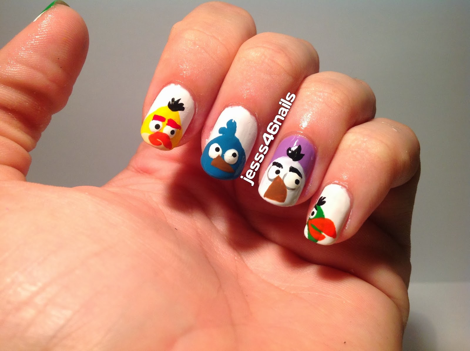 1. Angry Birds Nail Art Tutorial - wide 5