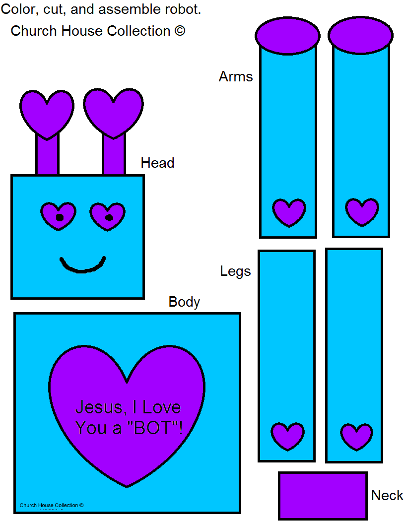 Jesus, I Love You A "BOT"! Valentine Robot Craft for Kids