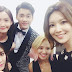 SooYoung, HyoYeon, YoonA and Tiffany snap a group picture with Li Yifeng