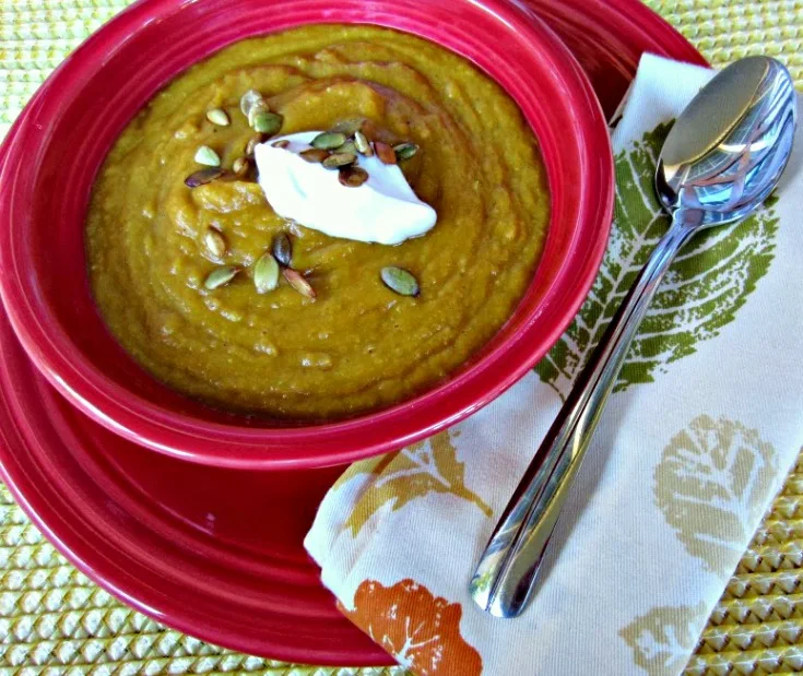 Curried Pumpkin and Yellow Split Pea Soup | by Renee's Kitchen Adventures 