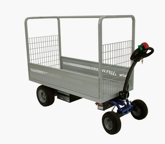 Electric flatbed trolleys Zallys Made in Italy 4 wheeled electric