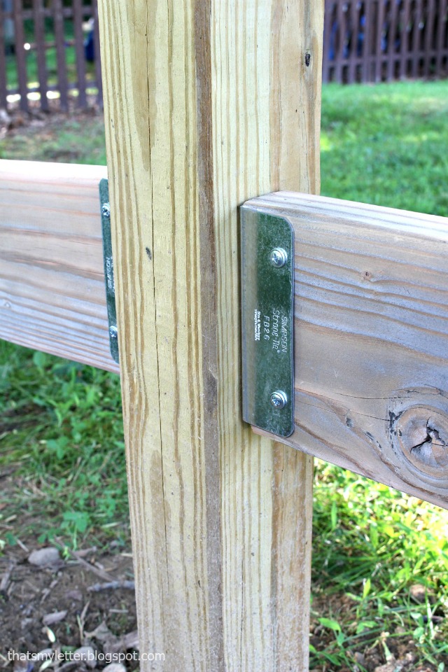 That's My Letter DIY Split Rail Fence with Simpson StrongTie Connectors