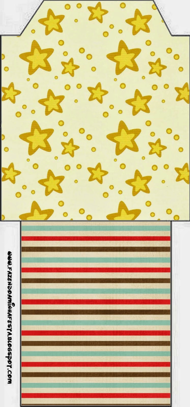 Estrellas Doradas y Rayas de Colores: Imprimibles Gratis para Fiestas. Bolsita de Té para Imprimir Gratis Estrellas Doradas y Rayas de Colores.