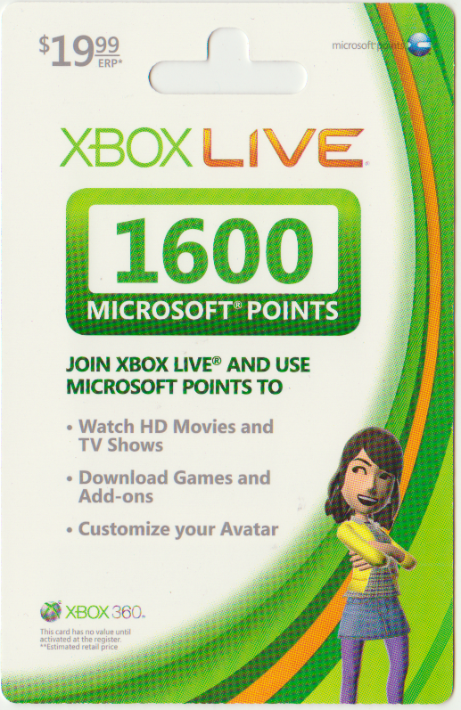 Collectomania Game Cards XBox Points