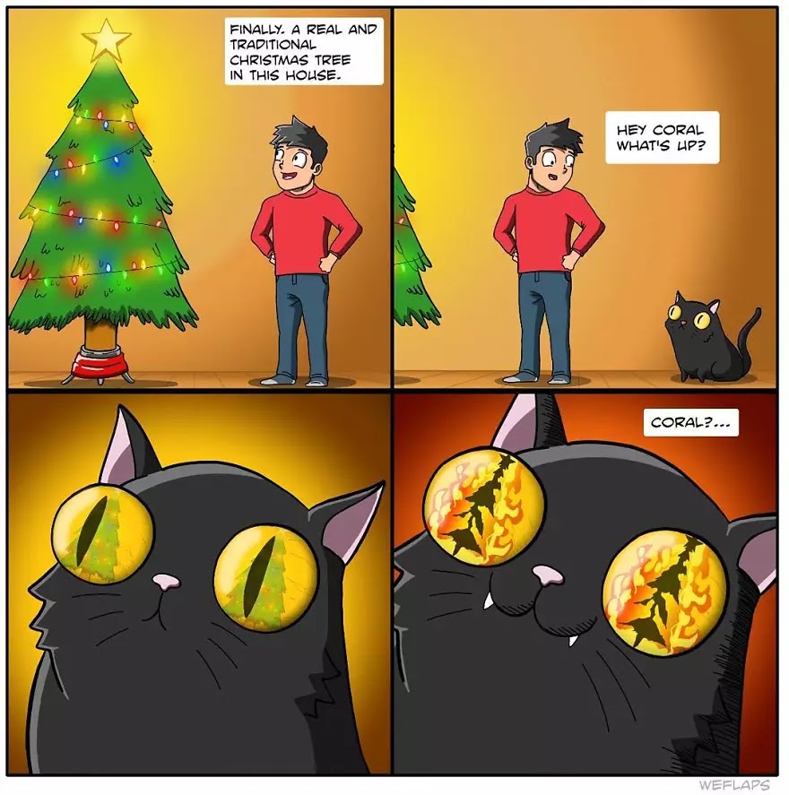 30 Hilariously Honest Comics That Depict What Living With A Cat Is Like