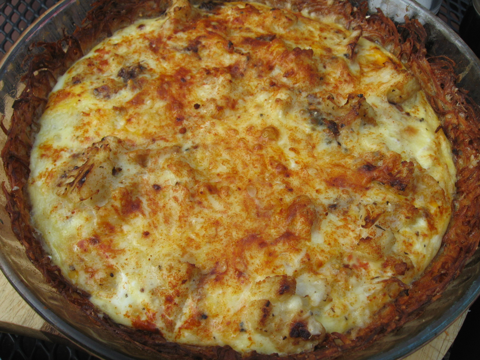 Kate's blog (Reading & Eating) Dinner, 8/5/16 Cauliflower Cheese Pie