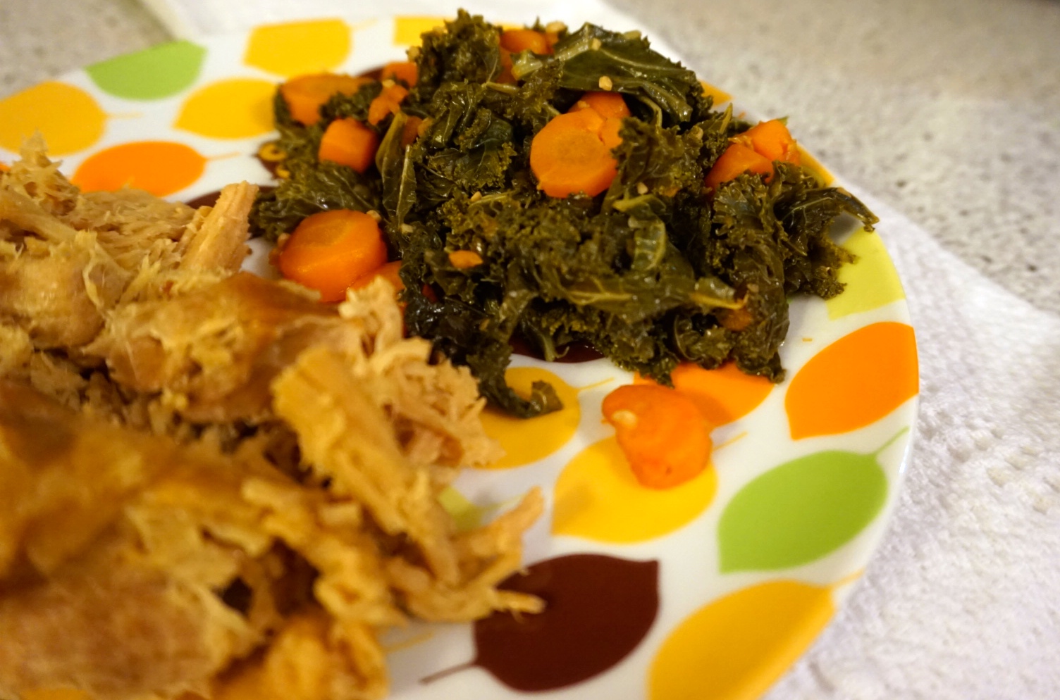 Fit Food Foodie Instant Pot Braised Kale & Carrots