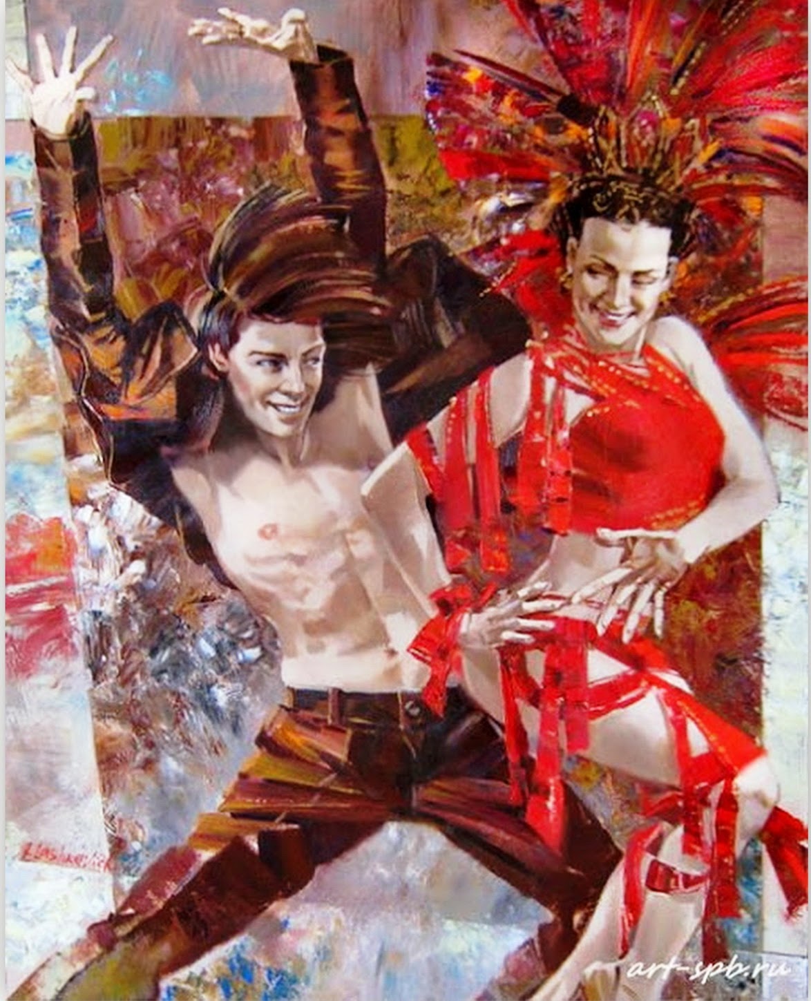 retratos-de-parejas-enamoradas-pintadas-al-oleo parejas-pintadas-en-espatula