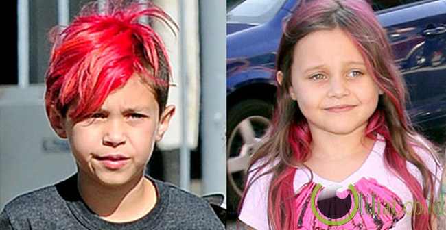 5 Anak Selebritis Hollywood dengan Rambut Berwarna