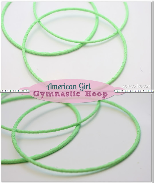 What an adorable American Girl Doll craft! It looks easy to make this DIY gymnastic hoop for our dolls. 