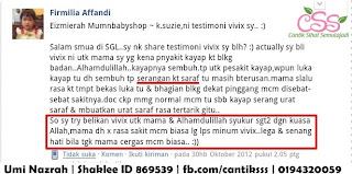 Testimoni Vivix Shaklee