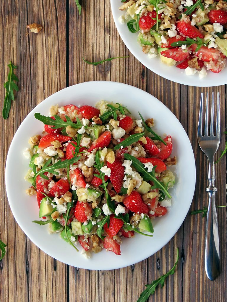Quinoa Strawberry Avocado Salad Food