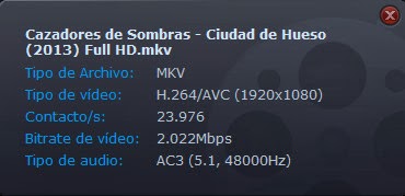 Cazadores de Sombras - Ciudad de Hueso - 1080 Dual Lat/Ing 