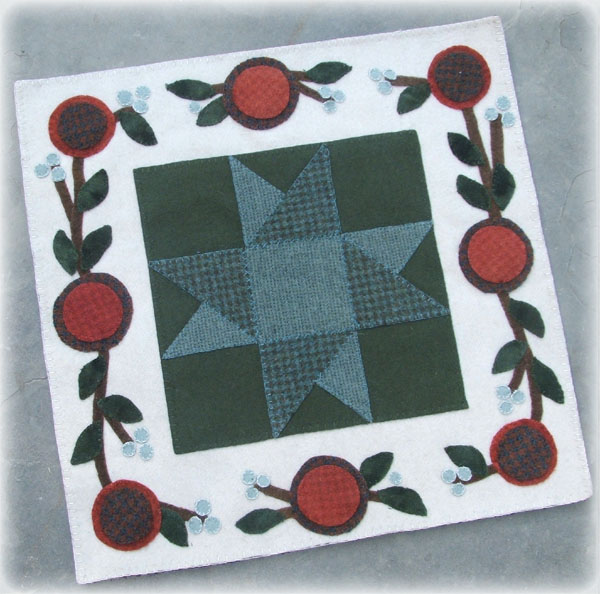 Posies and Ladybugs Penny Rug Pattern