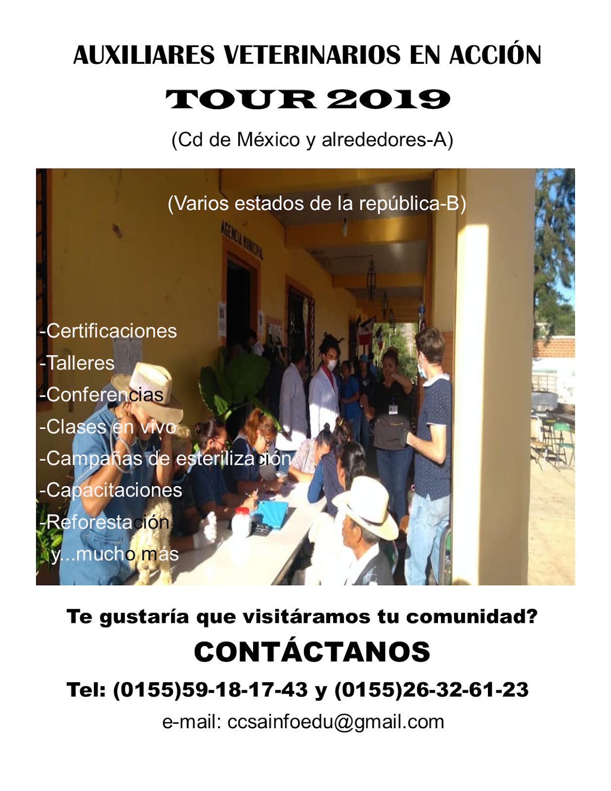 Tour 2019 Auxiliares Veterinarios en Acción