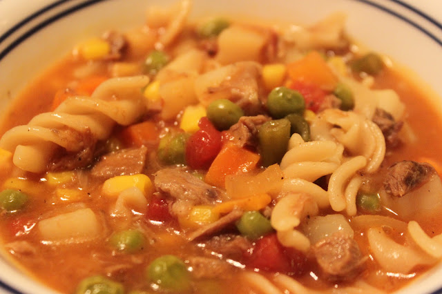 Dishing It Gluten Free: Beefy Vegetable Noodle Soup