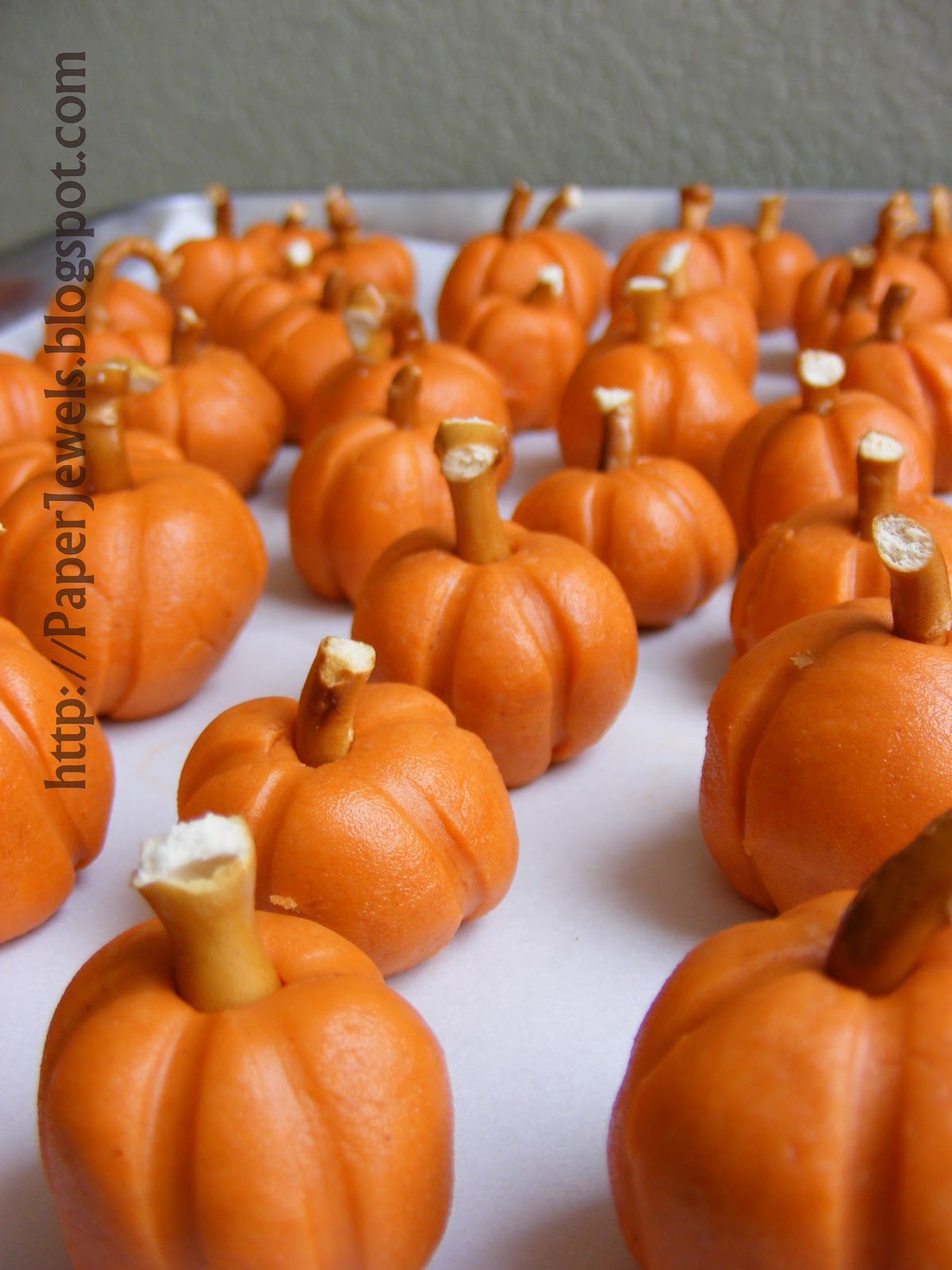 Peanut Butter Pumpkins
 Paper Jewels and other Crafty Gems Easy Halloween Treat Peanut Butter