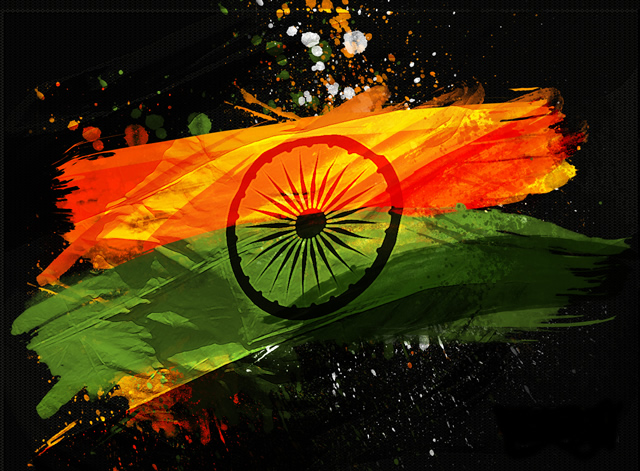 flag map of india