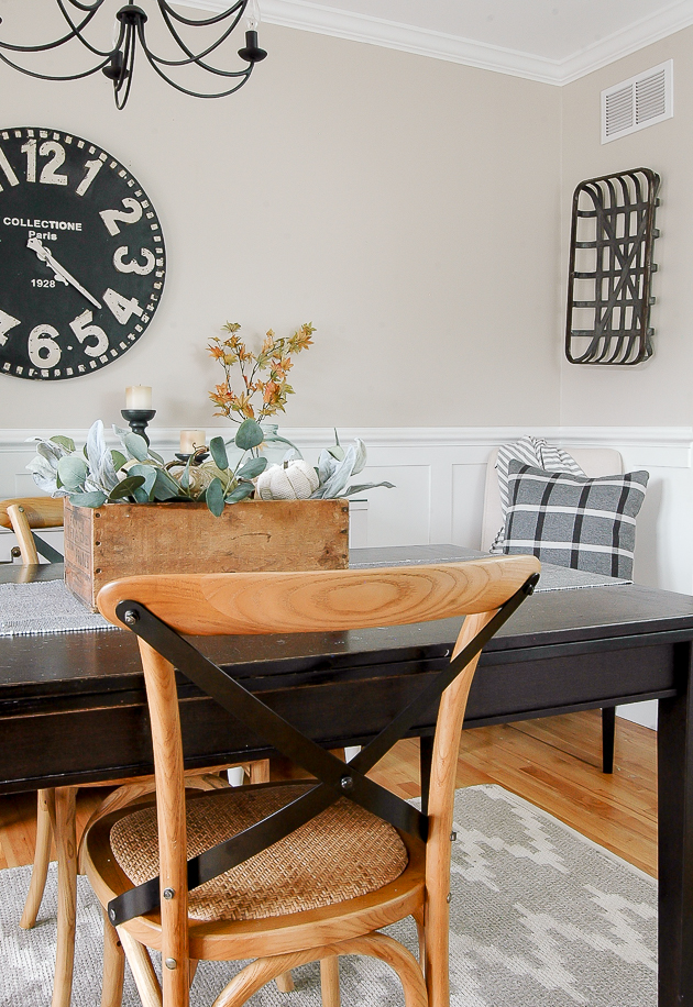 neutral fall dining room 