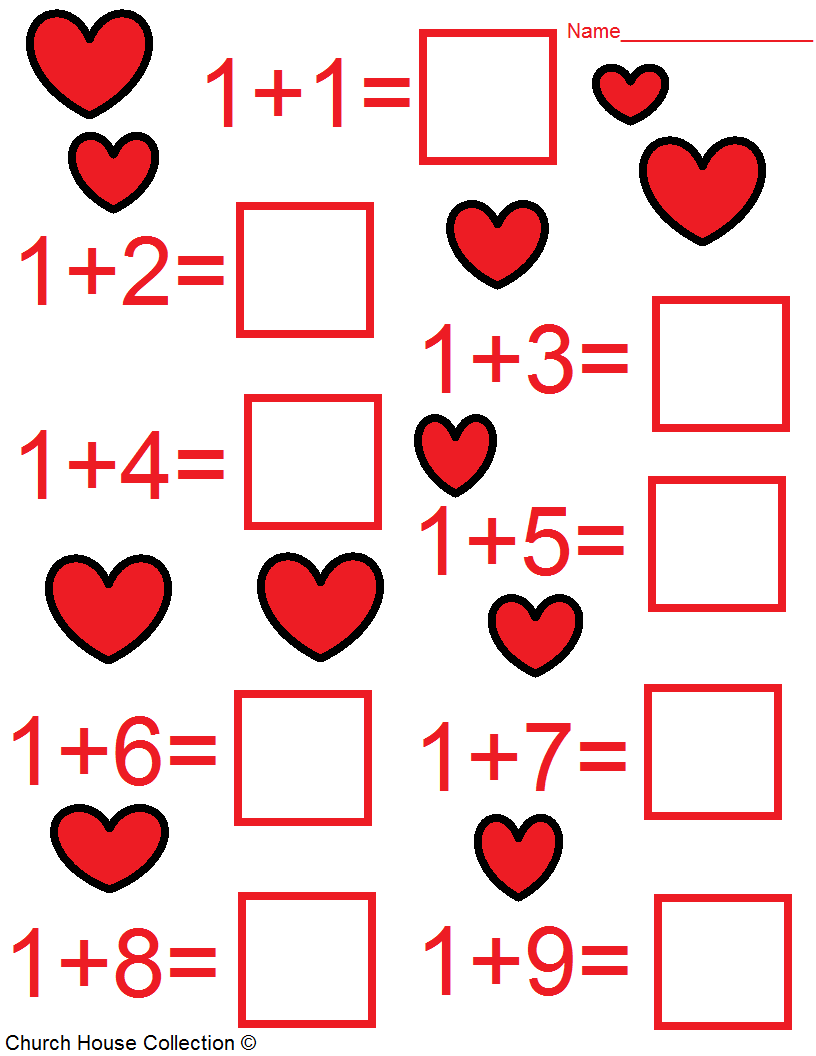 Church House Collection Blog Valentine s Day Math Worksheets For Kids