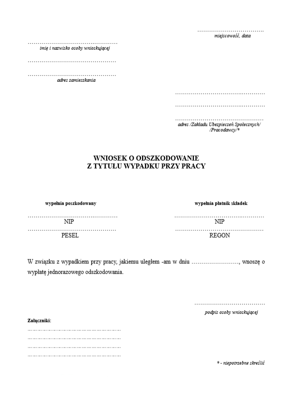 Wzór Wniosek O Odszkodowanie Za Opóźniony Lot