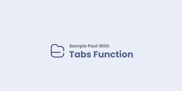 Tabs Post - Split Article with Tab Function