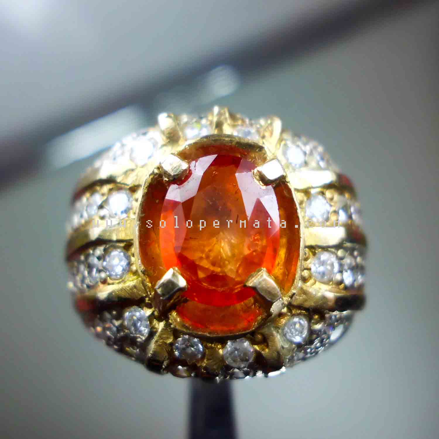 Сапфир 21 фраг. Кольцо с оранжевым сапфиром. unheated orange sapphire.