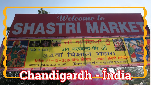 Shastri Market em Chandigardh na Índia