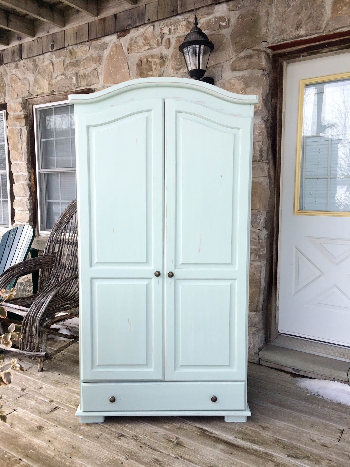Laurel's Attic Mint Green Armoire SOLD