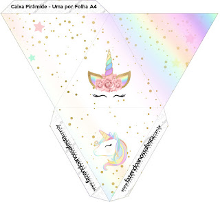 Unicornio y Arco Iris: Cajas para Imprimir Gratis. Unicornio y Arco Iris: Cajas para Imprimir Gratis.