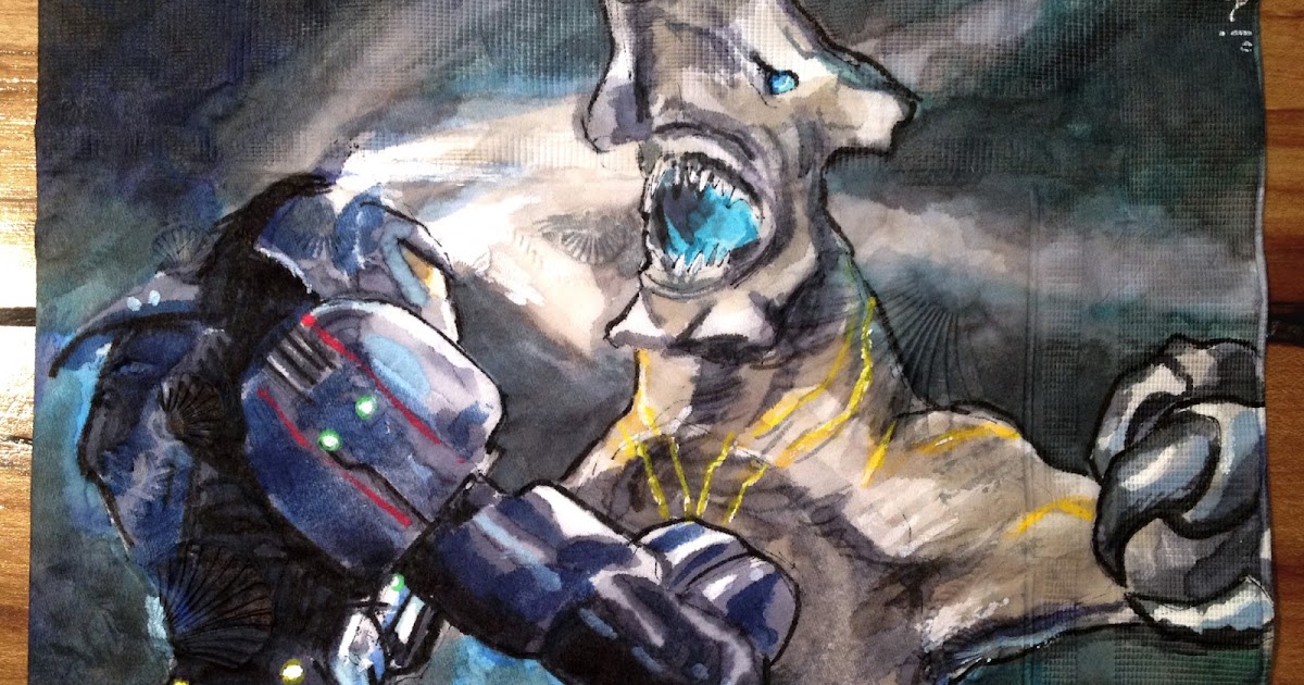 Pacific Rim Kaiju Knifehead Drawing