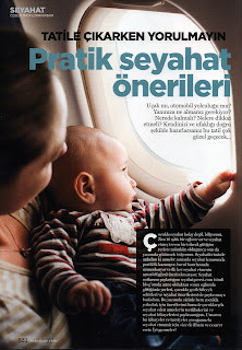 Bebeğimle Elele dergisinde Pratik Seyahat Önerileri yazısı