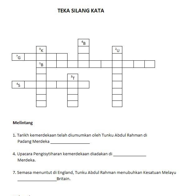 Latihan Sejarah Tahun 6  Soalan Peperiksaan Pertengahan Tahun