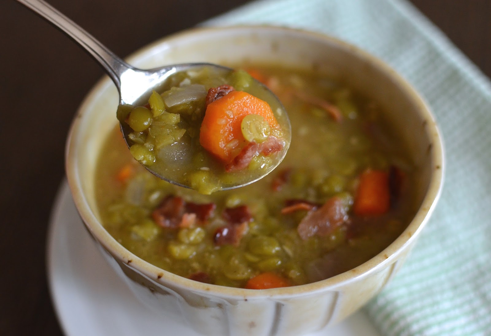 Playing with Flour Split pea soup (with bacon and miso)