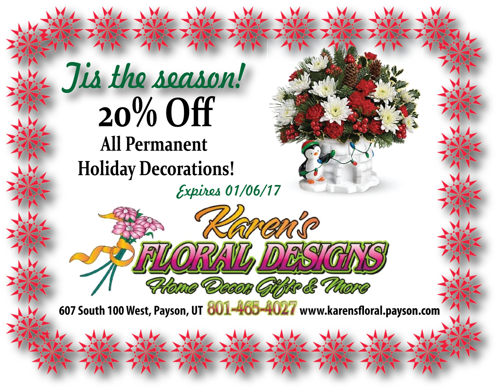 The Payson Chronicle Tis the Season at Karen's Floral Designs
