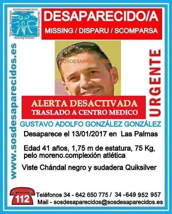 Desactivada alerta por hombre desaparecido en Almatriche, Las Palmas de Gran Canaria Desactivada alerta por hombre desaparecido en Almatriche, Las Palmas de Gran Canaria