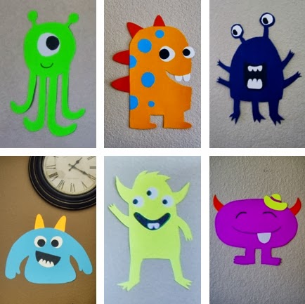 Poster board monster party decorations