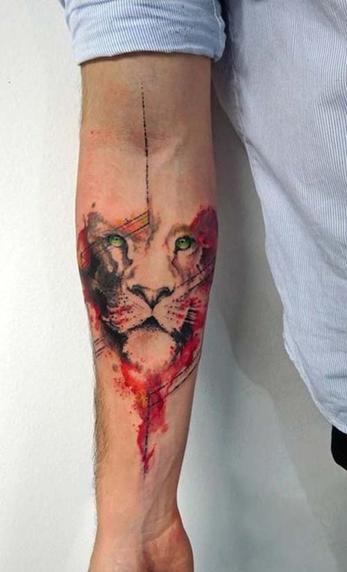 forearm abstract lion tattoo cimbom aslan dövmesi forearm abstract lion tattoo cimbom aslan dövmesi
