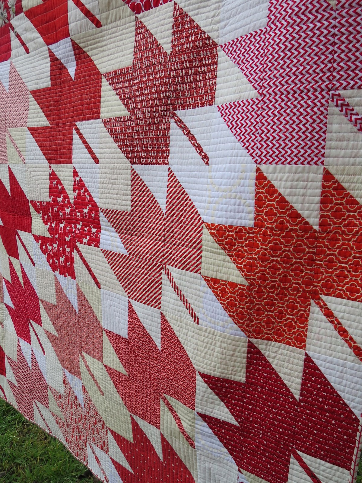 Buttontree Lane Finished Maple leaf quilt