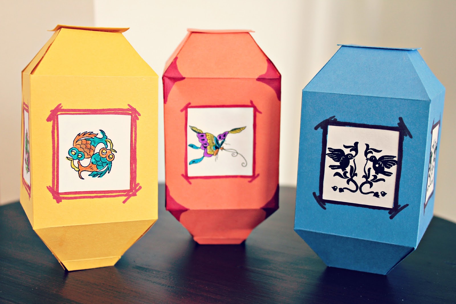 lantern template chinese new year