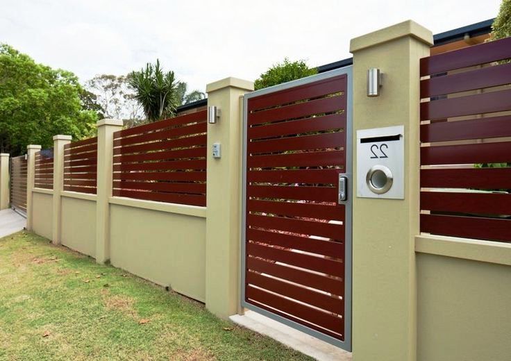 35 kombinasi warna  cat  pagar  rumah  minimalis  hijau ungu 